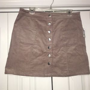 (Similar to corduroy feel ) tan skirt!